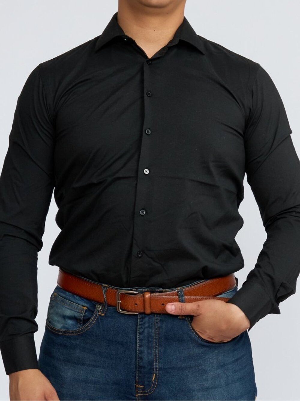 Men’s shirt Chaps Black/White, Size M, L; Long Sleeve  NWT - Moda Journey